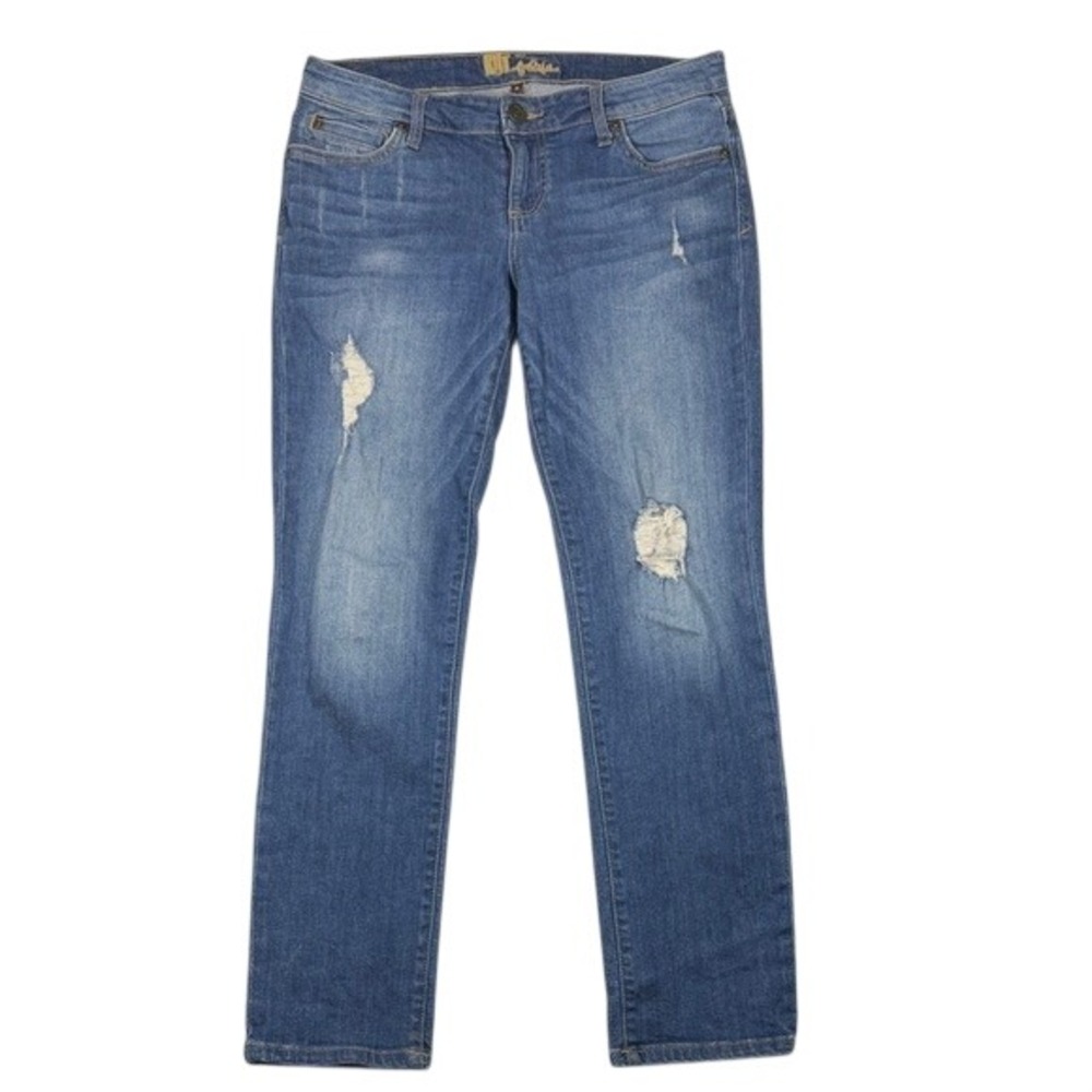 Kut from the Kloth Catherine‎ Boyfriend Distressed Medium Wash Jeans Size 6